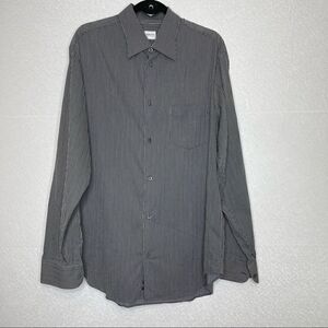 𝅺ARMANI Collezioni Button Down Striped Long Sleeve Shirt XL